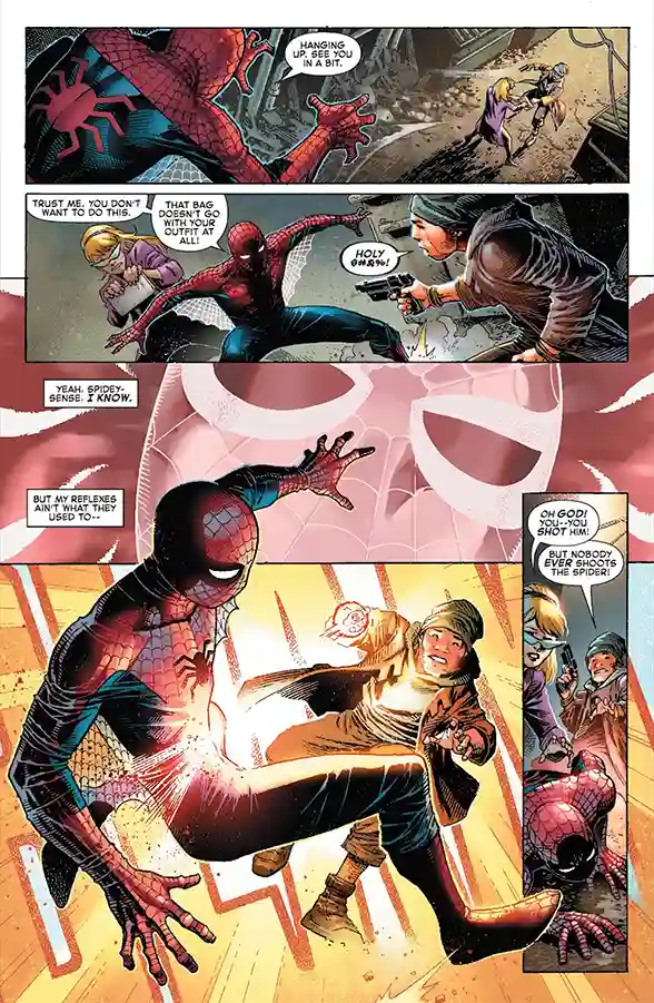 Spider-Man-morrendo-com-tiro-fatal